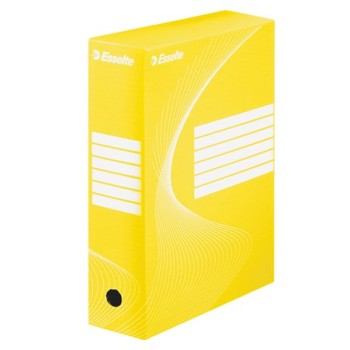 Archiválódoboz, A4, 100 mm, karton, ESSELTE "Boxycolor", sárga