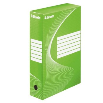 Archiválódoboz, A4, 80 mm, karton, ESSELTE "Boxycolor", zöld
