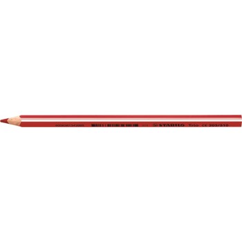Színes ceruza, háromszögletű, vastag, STABILO "Trio thick", piros