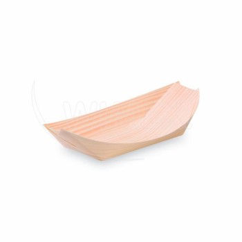Fingerfood tál fa csónak 16,5 x 8,5 cm [100 db]