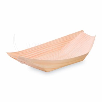 Fingerfood tál fa csónak 21,5 x 11 cm [100 db]