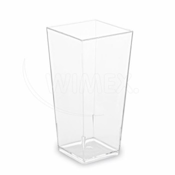 Fingerfood pohár (PS) szögletes átlátszó 40 x 40 x 82 mm 85ml [40 db]