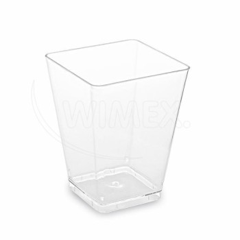 Fingerfood pohár (PS) szögletes átlátszó 58 x 58 x 76 mm 160ml [20 db]