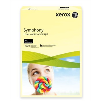 Másolópapír, színes, A4, 80 g, XEROX "Symphony", világossárga (pasztell)