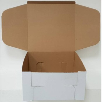 Hullámpapír süteményes doboz 350x350x180 mm