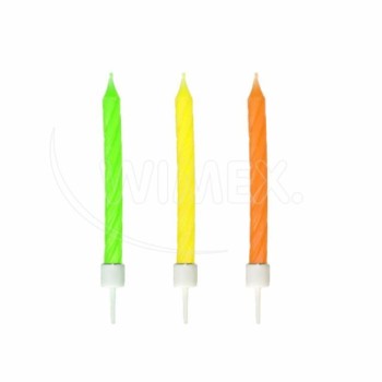 Születésnapi gyertya neon 60mm [12 db]