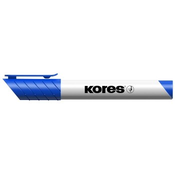 Tábla- és flipchart marker, 1-3 mm, kúpos, KORES "K-Marker", kék