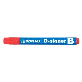 Táblamarker, 2-4 mm, kúpos, DONAU "D-signer B", piros