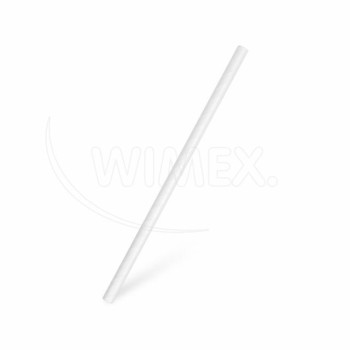 Fehér szívószál `JUMBO` O8mm x 20cm [100 db]