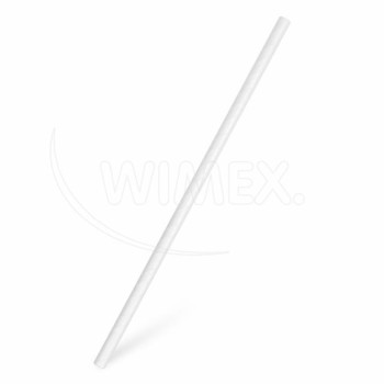 Fehér szívószál `JUMBO` O8mm x 25cm [100 db]