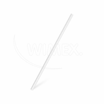 Fehér szívószál O6mm x 20cm [25 db]