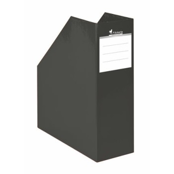 Iratpapucs, karton, 90 mm, VICTORIA OFFICE, "Premium", fekete